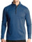 Men's 1/4 Zip Sports Long Sleeve T Shirt Casual Golf Running Quick-Dry Polo Shirts Outdoor Warm Hiking Fishing Sweatshirt Breathable Blue L