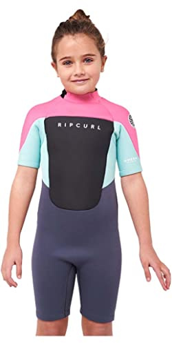 Rip Curl 2023 Enfants Omega 1.5mm Back Zip Shorty Combinaison Néoprène 113BSP - Pink