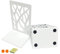 DIFIT Fermalibri, Reggi Libri per Mensole in metallo Antiscivolo, 2 pezzi Ferma Libri, Bianco Reggilibri (12x9x16cm)