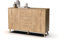 MUEBLES PITARCH | Aparador Salón Comedor, Buffet, Mueble Auxiliar, 2 Puertas y 3 Cajones, Roble Gold, 89x140x40cm, Despensa, Cocina, Despacho, Tirador Push o Pulsador, Moderno, Nórdico, Modelo Oslo