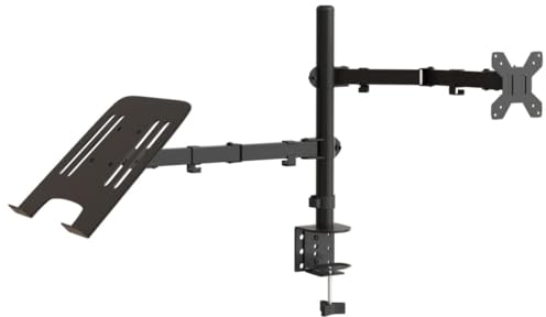 vidaXL Skärmfäste för 4 skärmar svart stål VESA 75/100 mm, skärmstativ, monitorfästen, skrivbordsfäste, monitorfäste, monitorstativ, skrivbordsfästen