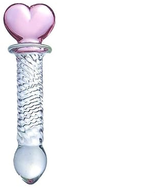 Cristal Godemiché Verre Barre en verre Cœur en verre Rose Godemiché Barre magique de luxe pour adultes Jouets pour femmes et couples (A)
