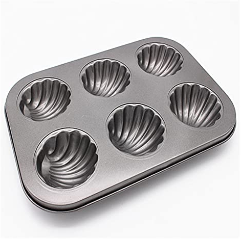 ViLLeX HUANGXING - Molde for Hornear de Acero al Carbono con Forma de Concha de Mar, Molde Antiadherente for Magdalenas, Galletas Madeleine, Bandeja for Moldes for Pasteles, Herramientas for decoració