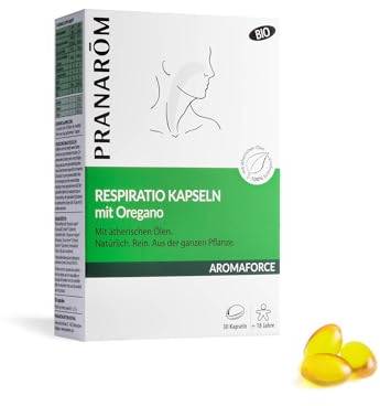 Pranarôm - Aromaforce - Respiratio Respiratio Kapseln mit Oregano - Mit ätherischen Ölen - Bio - 30 Kapseln