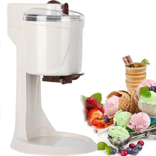 GAYAYAS Macchina per Gelato Soft, Electric Maker Fruit Sorbet Machine Makes Healthy Ice Cream Desserts, Soft Serve Gelato, Smoothie, per la Cucina Domestica Fai da Te