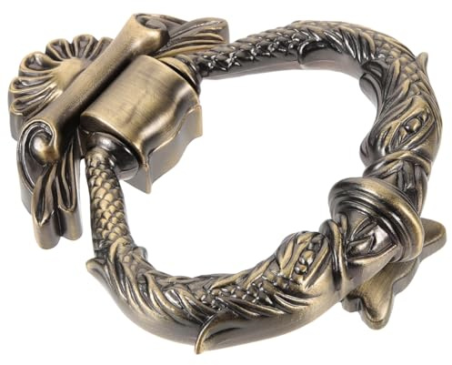 Gadpiparty Aldaba De Puerta Vintage De Aleación De Zinc Para Puerta De Entrada Metalica Exterior Aldaba Decorativa Resistente 4.72X4.13 Pulgadas