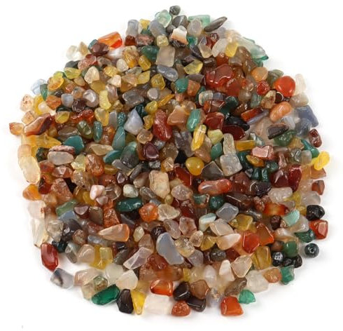 GIUSOBG Cailloux Aquarium 200g Galets Decoratif Jardin 4-6mm Irrégulière Gemmes Perles Coloré Bille en Verre Roche de Rivière Gravier pour Aquarium Plantes Vase Remplissage