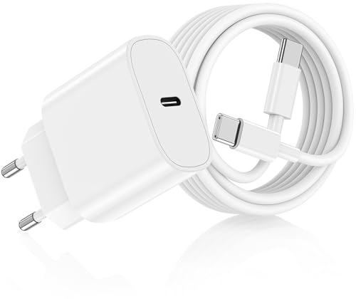 DGVERS 20W Chargeur USB C pour iPhone 17/16/15,Adaptateur USB C Chargeur Rapide avec 2m Câble USBC, Compatible iPhone 16e,16/15 Plus,17 Air, 17/16/15 Pro, Pro Max, Pad