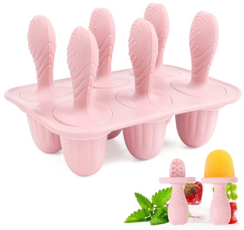 MplehDa Baby Silicone Ice Moulds, 6 Cavities, Kids Ice Lolly Mould, Mini Ice Mould, BPA Free