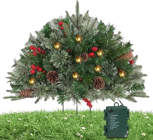 Holiday Planter - Decorative Bright Outdoor Tripod Tray for Festive Display, Lightweight Garden Accessory with Illuminated Design, Sturdy Decoration for