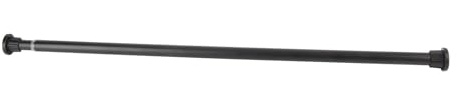 Asta per tende a tensione nera Asta telescopica regolabile per armadio in acciaio inossidabile per appendere gli abiti (50-80 cm)