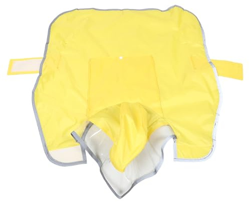 Levemolo Vattentät hund regnrock Huva hund regnrock hundregnjacka med miniryggsäck hundregnjacka med koppelhållare PVC Yellow