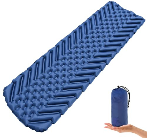 Sundom Camping Mat, Sleeping Mat Ultralight Water-resistant Small Pack Size | Inflatable Camping Mattress Lightweight Quick Inflation, Sleeping Pad Camping Roll Mat for Outdoor Hiking Travel Backpacking