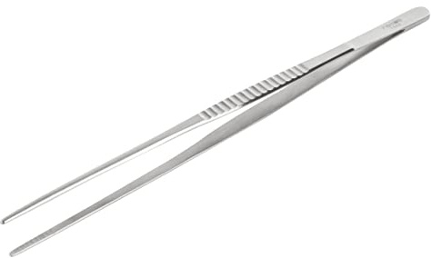 REMOS Universal Tweezers for Kitchen, Household, Grill, Aquarium - Straight tip - Stainless Steel - 25cm