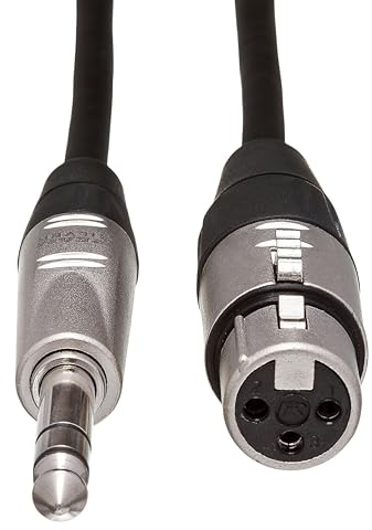 Hosa HXS-003 Pro Balanced Interconnect, REAN XLR3F to 1/4 Inches TRS, 3 Feet