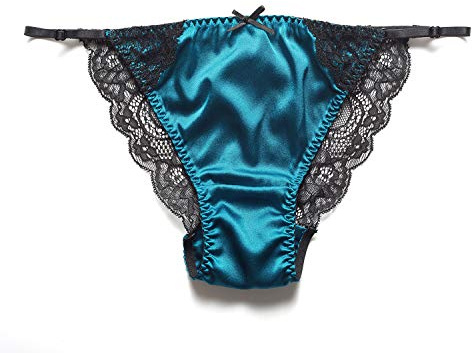 SilRiver Womens Silk String Bikini Satin Panties for Women Underwear Shiny Tanga Briefs