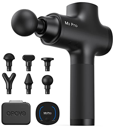 OPOVE M3 Pro 2 Massagepistole Massage Gun, Massagepistole Massagegerät LED-Display 2500U/min Masagegäret Pistole zur Linderung von Muskelschmerzen，helles Schwarz