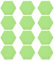 UPQRSG 12 Stück Akustikplatten, Flammhemmende Polyesterfaser Schaumstoffplatten Im Hex Design, Geräuschreduzierende, Praktische Akustikschaumstoffe, für Aufnahmestudios, Büros(Grün)