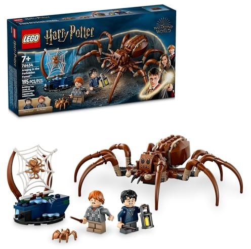 LEGO Harry Potter Aragog in The Forbidden Forest, Spider Toy Playset for Kids, Harry Potter Collectible with Magical Creature and 2 Minifigures, Harry Potter Toy for 7 Year Old Boys and Girls, 76434
