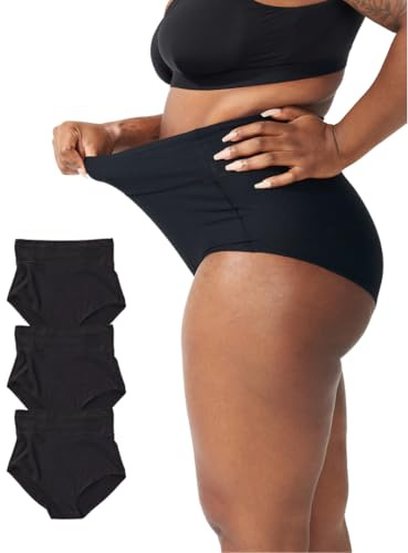 Bodily The All-In Panty, Maternity, Postpartum & C-Section Underwear, High Waisted, Soft, Stretchy & Comfortable for Pregnancy & Postpartum (Small, 3pk, Black)
