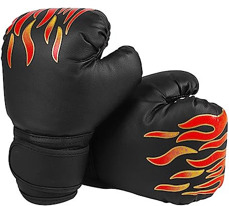 Anneome Junge Mädchen Boxhandschuhe Pu-Leder Mit Verstellbarem Handgelenkband Für Kickboxen Thaiboxen MMA Sparring Training Jungen Mädchen Kleinkinder Cartoon Motiv