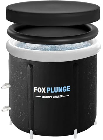 Ice Bath Tub,87Gal Cold Plunge Tub for Athletes,Ice Plunge Barrel with 2 Drains for Chiller,Cold Plunge to Muscle Recovery Cold Water Therapy - Portable Ice Pod and Cover for Indoor&Outdoor Use
