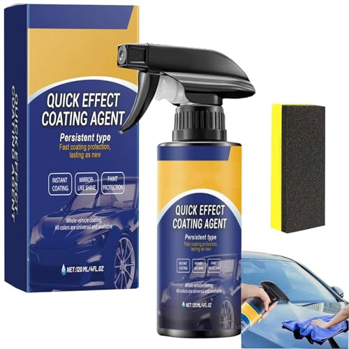 Quick Effect Coating Agent, Advanced Car quick-Acting coating agent Spray, 3 in 1 High Protection Quick Car Coating spray, Multi-functional Coating Renewal Agent, Polish Spray Waterless Wash Wax (1)