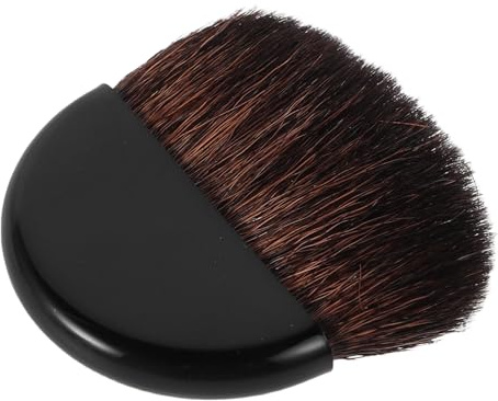 Brocha para Rubor de Nailon, Tamaño Pequeño 5 Cm, para Polvos y Contorno, Pincel Compacto Portátil para Maquillaje de Viaje y Retoques en Rostro