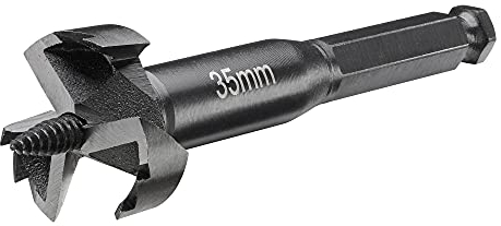 Dewalt Forstnerbohrer DT4578 (für Akku- und Kabelbohrmaschinen, für Durchbruchsbohrungen in Holz, MDF, Hartfaserplatten, Spanplatten, Ø 35 mm, mit Gewinde-Zentrierspitze, 3 Schneidkanten)