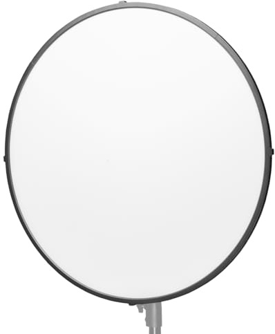 Walimex pro Soft LED Brightlight 1500 Bi-Color Flächenleuchte rund, 120 W Videoleuchte mit Lichtkappen, Studioleuchte mit LCD-Display, Flächenlicht mit DMX und V-Mount Akku Anschlüssen