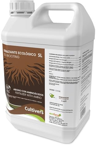 CULTIVERS Enraizante Ecológico 5 L hormonas de enraizamiento naturales para esquejes, árboles, plantas y transplantes