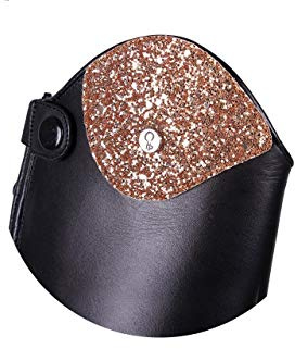 QHP Arco intercambiabile per stivali da equitazione Romy in pelle con chiusura in velcro, diversi design, Rosa scintillante, 38 EU
