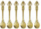 fanquare 6 Pack Mini Spoons Coffee Espresso Demitasse Vintage Tea Spoon 4.5,Gold