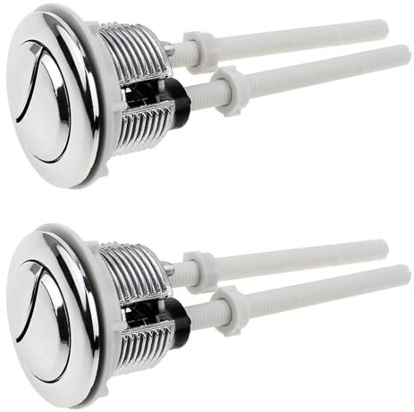 UBERMing 2 Piezas Botones de Doble Descarga para Inodoro, 38mm Estándar Botones del Tanque del Inodoro para Tanque de Inodoro Botones de Descarga para Inodoro Repuesto Accesorios de Baño Closestool