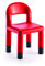 Tagar Kinderstuhl, Polypropylen, rot, 45 x 32 x 32 cm, 4 Stück