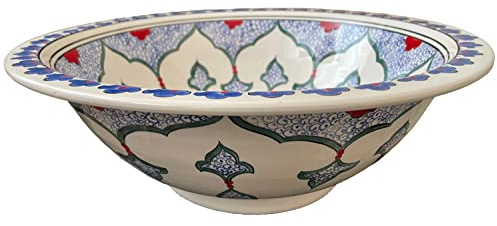 Blue Bathroom Vessel Sink, Above Countertop Basin, Bowl Sink Lavatory, Bathroom Remodeling, Bath Vanity Glossy Washstand, Handmade Pottery