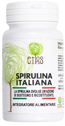 ETHOS Spirulina Compresse - Alga Spirulina Prodotta e Confezionata in Italia, Superfood Naturale comodo, Integratore Alimentare Vegan, Ricca di Ficocianina e Proteine,120 Compresse da 400mg (1 Pezzo)
