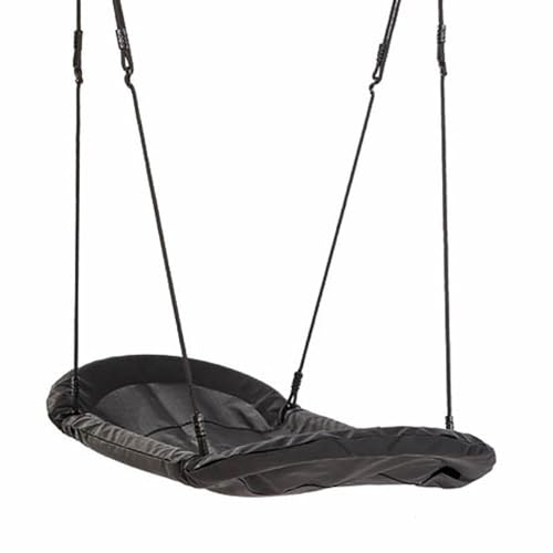 Wickey Grandoh Nestgunga för barn – stor gungstol 170 x 70 cm, väderbeständig, max. 150 kg lastkapacitet, säker och bekväm – svart