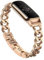 Wizvv Bracelet Compatible with Fitbit Luxe Bands, Slim Metal Strap, Stainless Steel Adjustable Bands, Replacement Bands for Fitbit Luxe Smart Watch for Women and Men