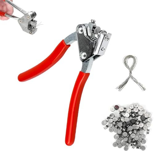 Kit de Pinces à Plomber, Set de Pinces à Plomber en Acier, Suite de Plombs, avec 80 Fils de Plombage 170mm, Acier 80 Pièces Ø 8, Ø 10 Joints Ronds, pour la Logistique, Compteurs D'eau