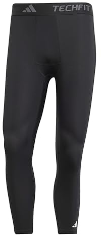 adidas Uomo Techfit Compression Training 3/4 Tights Tights, black, M