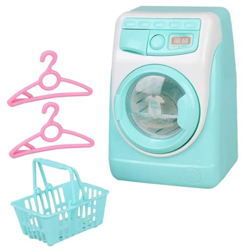 PHENOFICE Modèle De Machine à Laver Jouet Électrique Mini pour Garçon Et Filles Filles Petite Machine à Laver Jouet en Plastique Léger De Simulation Maison De Jeu Éducative Jeu D'imagination
