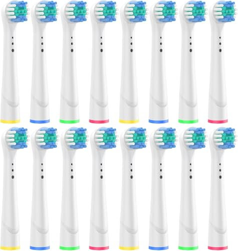 Testine Spazzolino Elettrico con Ora-l b,Pulizia Delicata ed Efficace di Gengive e Denti Sensibili,Ricariche Ricarica Spazzolino Elettrico Compatibile con Ora-l b(16Pezzi)