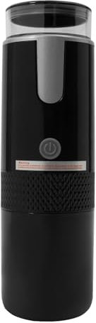 DGJMuu Macchina per caffè espresso portatile ricaricabile elettrica 12V con riscaldamento one-touch, compatibile con capsule NS e caffè macinato