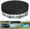 Bâche solaire pour piscine hors sol – Couverture de réservoir ronde, imperméable et résistante aux UV avec clous au sol, treuil et câble (noir, 4,5 m)