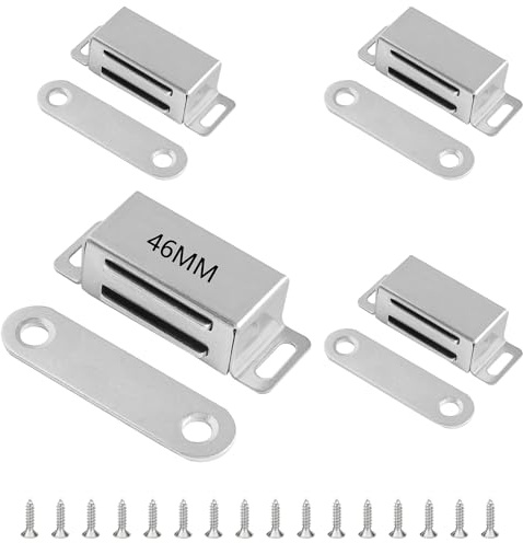 YEYIT 4 Pezzi Calamite per Mobili Chiusura 46mm Chiusura Magnetica per Ante 12KG Pieno Forte Chiusura Magnetica per Armadio per Cucina Armadio