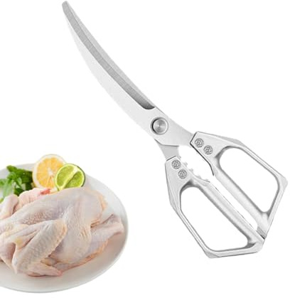 Eoixuqba Tijeras De Cocina Para Alimentos - Tijeras De Carne De Acero Inoxidable - De Cocina Multiusos Para Cortar Pollo Pescado Verduras Procesamiento De Aves Restaurante Apartamento