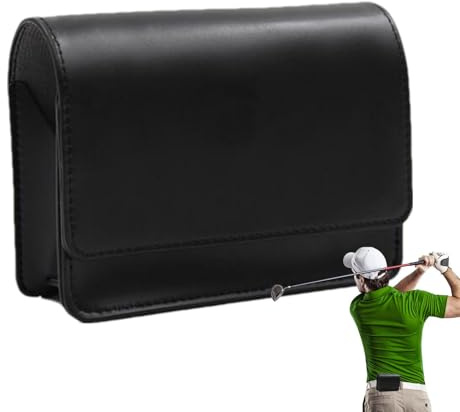 Avståndsmätare Fodral för golf – 13 x 9,5 x 4,2 cm bärbar läderväska | universellt mjukt foder, utökad livslängd, stötsäkert skydd | kompakt bärväska för golfavståndsmätare utomhus reseförvaring,