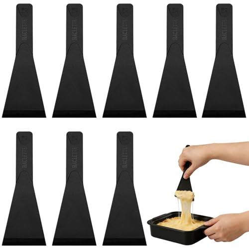 Set Di 8 Spatole Per Raclette In Nylon, Fonduta Di Formaggio Palette, Padelle Antiaderenti Palette Raclette, Raschietto Per Raclettes In Nylon, Per Fondute Di Formaggio,Cucinare In Forno o Su Piani