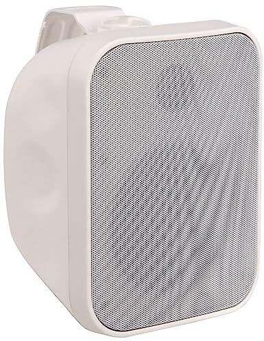 Pronomic OLS-5 WH DJ PA Outdoor-Lautsprecher für Garten, Terrasse, Restaurant (80 Watt, Schutzart IP56, 8 Ohm, 5,25 Woofer) weiß